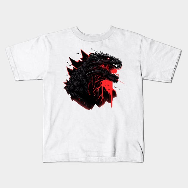 godzilla Kids T-Shirt by piratesnow